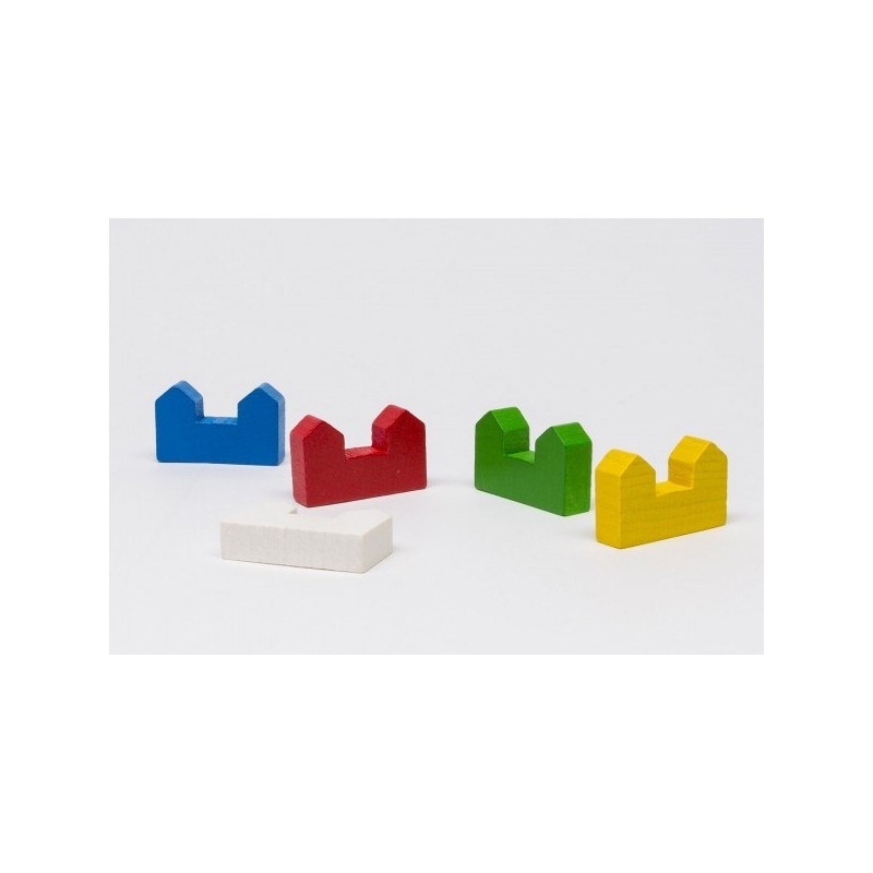 Pedina castello lungo Bianca - accessorio per giochi