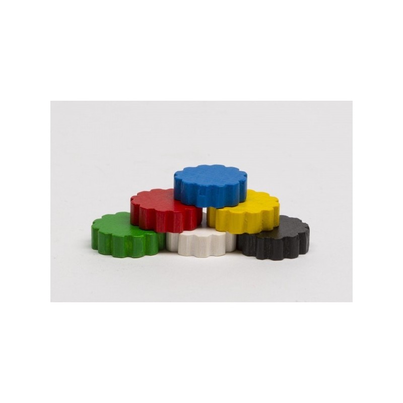 Pedina fiore - ingranaggio Nera - accessorio per giochi