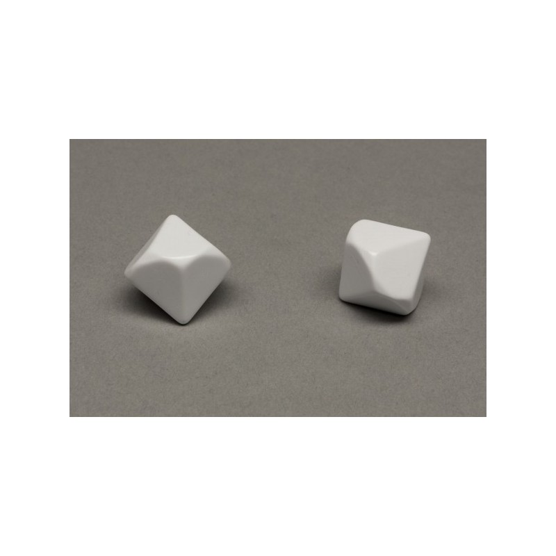 Dado a 10 facce senza numeri (bianco) - accessorio per giochi