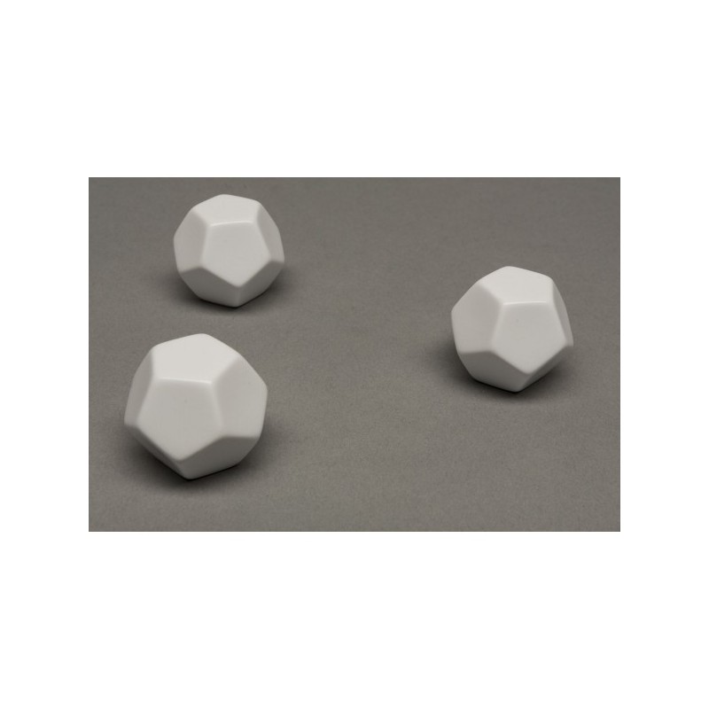 Dado a 12 facce grande senza numeri (bianco) - accessorio per giochi