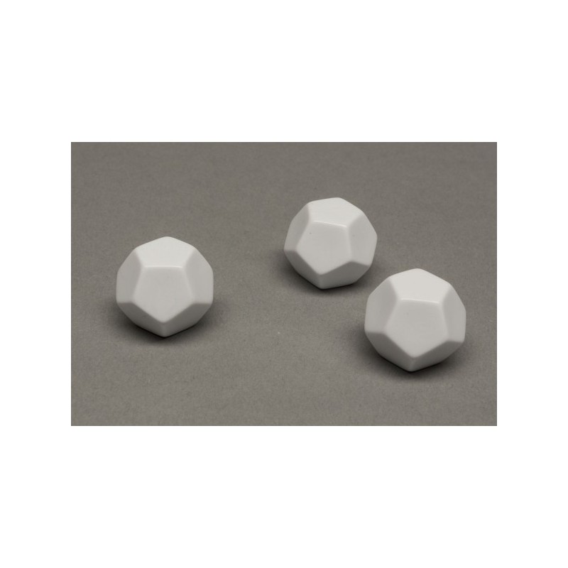 Dado a 12 facce piccolo senza numeri (bianco) - accessorio per giochi