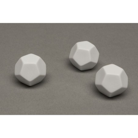 Dado a 12 facce piccolo senza numeri (bianco)