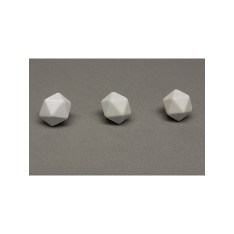 Dado a 20 facce senza numeri (bianco) - accessorio per giochi
