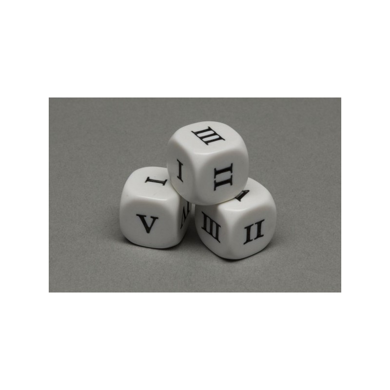 Dado a 6 facce Numeri Romani I-VI - K09966 - accessorio per giochi