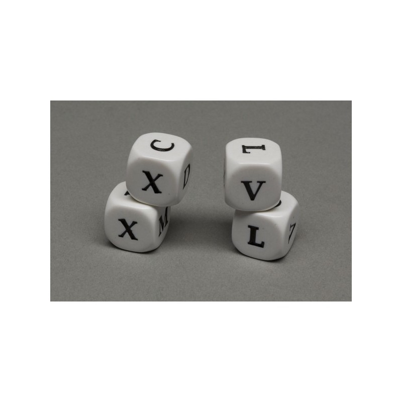 Dado a 6 facce Numeri Romani V-D-C-L-M-X - K09967 - accessorio per giochi