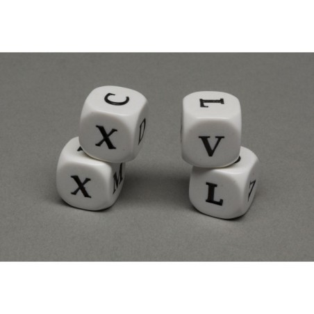 Dado a 6 facce Numeri Romani V-D-C-L-M-X - K09967