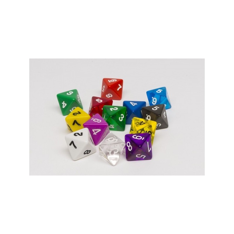 Dado a 8 facce Bianco - accessorio per giochi