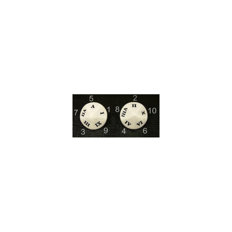 Dado a 10 facce Numeri Romani - K13716 - accessorio per giochi