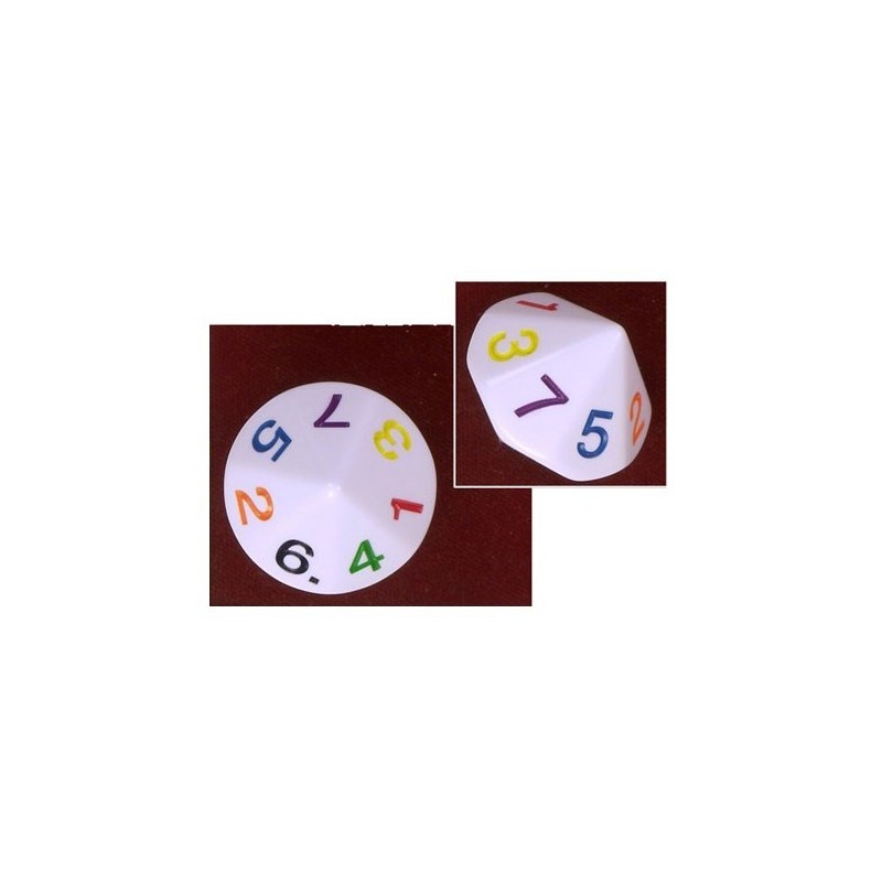 Dado a 14 facce 1-7 ripetuti (Grosso) - K17621 - accessorio per giochi