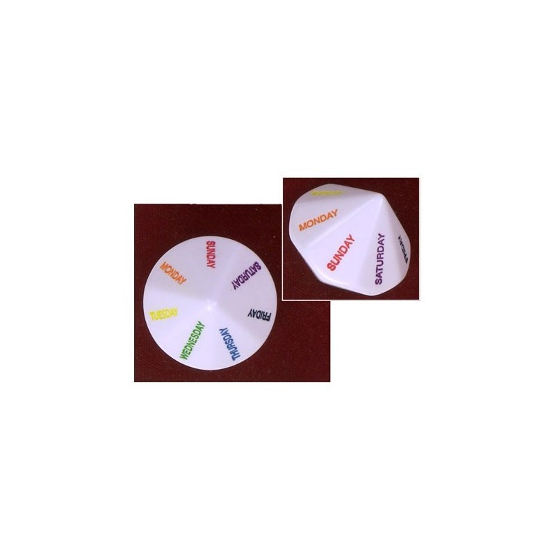 Dado a 14 facce Giorni della settimana ENG (Grosso) - K17623 - accessorio per giochi