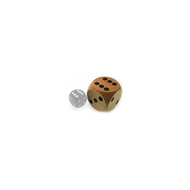 Dado a 6 facce 30mm Legno - K02173 - accessorio per giochi