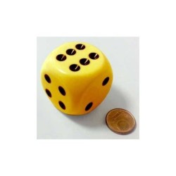 Dado a 6 facce Magnum 32mm - Giallo-Nero - K05903