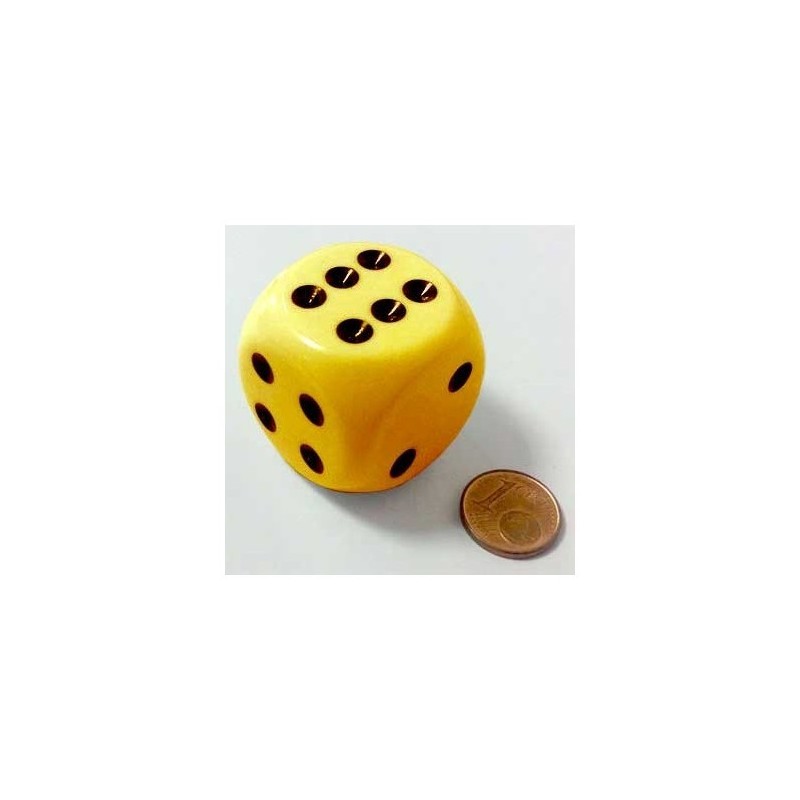 Dado a 6 facce Magnum 32mm - Giallo-Nero - K05903 - accessorio per giochi