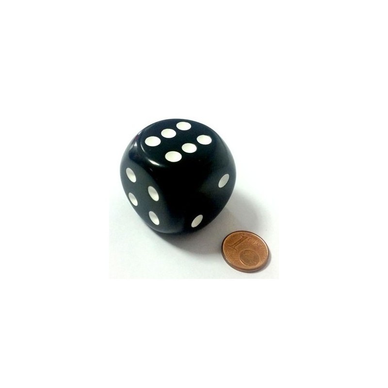 Dado a 6 facce Magnum 32mm - Nero-Bianco - K05899 - accessorio per giochi