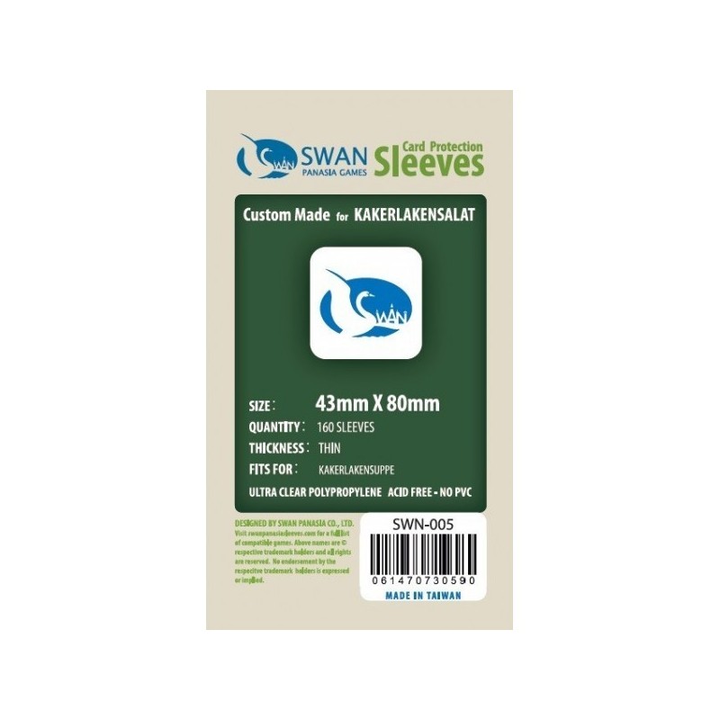 43x80 bustine protettive - Thin - pack da 160 SWN-005 - accessorio per giochi