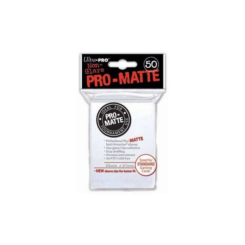 UltraPro - Bustine protettive trasparenti 66x91 - PRO MATTE Retro BIANCO (50 bustine) UPR82651 - accessorio per giochi