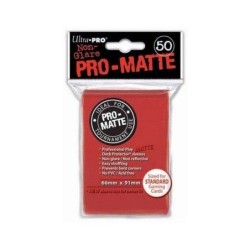 UltraPro - Bustine protettive trasparenti 66x91 - PRO MATTE Retro ROSSO (50 bustine) UPR82650