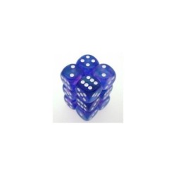 Set 12 dadi D6 16mm Borealis (bianco/viola) CHX27607