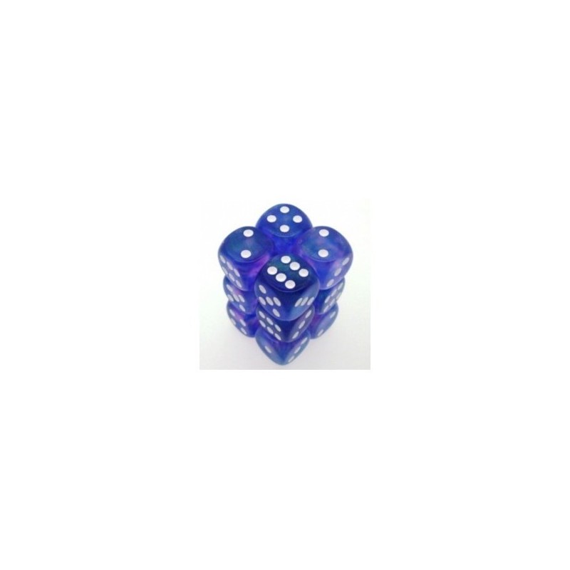 Set 12 dadi D6 16mm Borealis (bianco/viola) CHX27607 - accessorio per giochi