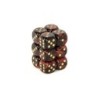 Set 12 dadi D6 16mm Gemini (giallo/nero-rosso) CHX26633