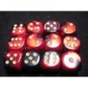 Set 12 dadi D6 16mm Scarab (giallo/blu-rosso madreperla) CHX27619