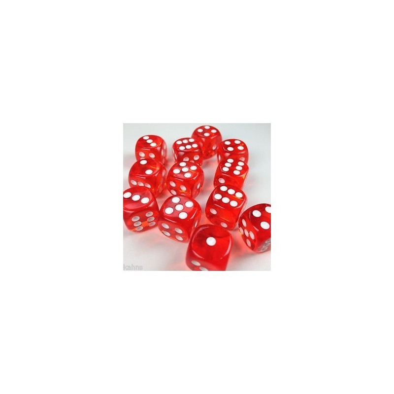 Set 12 dadi D6 16mm Translucent (arancio) CHX23603 - accessorio per giochi