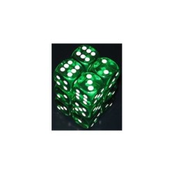 Set 12 dadi D6 16mm Translucent (verde) CHX23605
