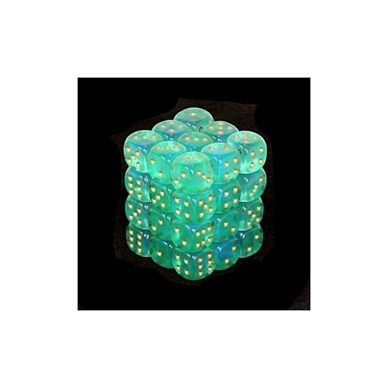 Set 36 dadi D6 12mm Borealis (giallo/verde) CHX27825 - accessorio per giochi