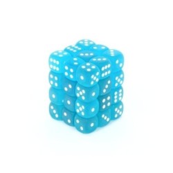 Set 36 dadi D6 12mm Frosted (bianco/blu) CHX27816