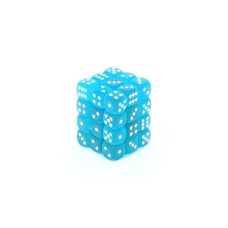 Set 36 dadi D6 12mm Frosted (bianco/blu) CHX27816 - accessorio per giochi