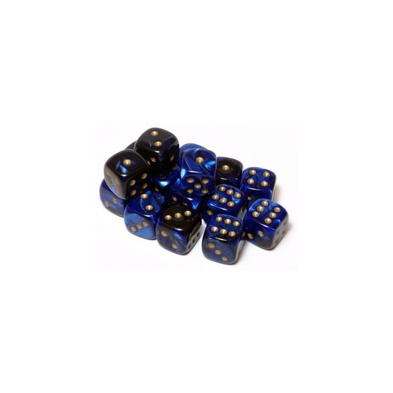 Set 36 dadi D6 12mm Gemini (giallo/blu-nero) CHX26835 - accessorio per giochi