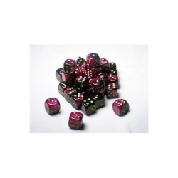 Set 36 dadi D6 12mm Gemini (giallo/nero-viola) CHX26840
