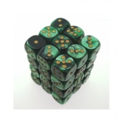 Set 36 dadi D6 12mm Gemini (giallo/nero-verde) CHX26839
