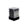 Set 36 dadi D6 12mm Opaque (bianco/nero) CHX25808
