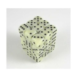 Set 36 dadi D6 12mm Opaque (nero/avorio) CHX25800