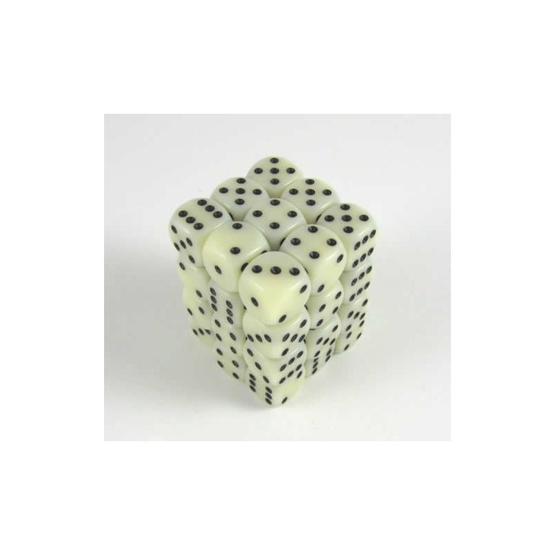 Set 36 dadi D6 12mm Opaque (nero/avorio) CHX25800 - accessorio per giochi