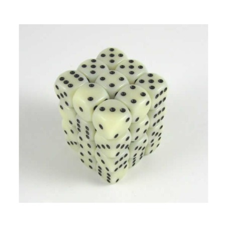 Set 36 dadi D6 12mm Opaque (nero/avorio) CHX25800