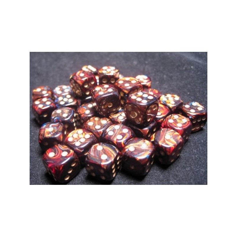 Set 36 dadi D6 12mm Scarab (giallo/blu-rosso madreperla) CHX27819 - accessorio per giochi