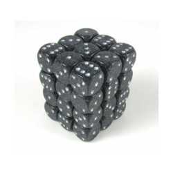 Set 36 dadi D6 Ninja 12mm Speckled (bianco/nero puntinato) CHX25918