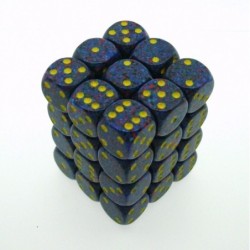 Set 36 dadi D6 Twilight 12mm Speckled (giallo/blu sfumato) CHX25966