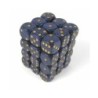 Set 36 dadi D6 Golden Cobalt 12mm Speckled (giallo/cobalto) CHX25937