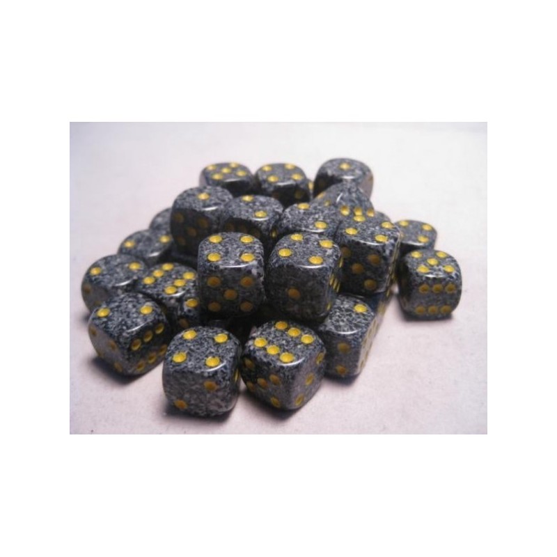 Set 36 dadi D6 Urban Camo 12mm Speckled (giallo/grigio-nero) CHX25928 - accessorio per giochi