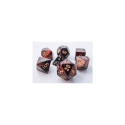 Set 7 dadi poliedrici Scarab (giallo/blu-rosso madreperla) CHX27419