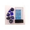 Set 7 dadi poliedrici Translucent (blu) CHX23006