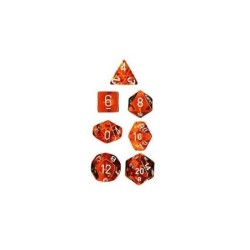 Set 7 dadi poliedrici Translucent (arancione) CHX23003
