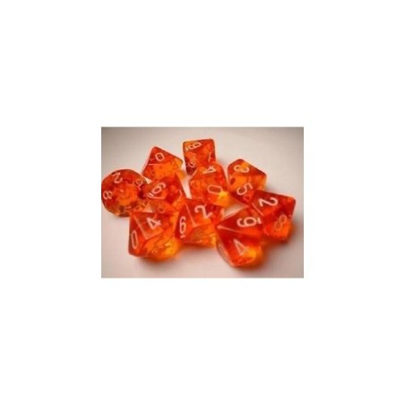 Set 10 dadi D10 Translucent (arancio) CHX23203