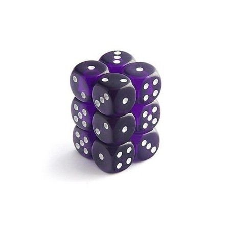 Set 12 dadi D6 16mm Translucent (viola) CHX23607
