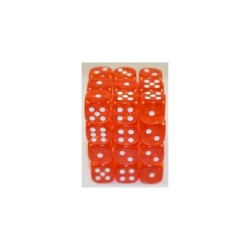 Set 36 dadi D6 12mm Translucent (arancio) CHX23803