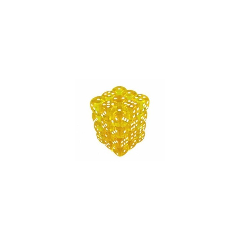 Set 36 dadi D6 12mm Translucent (giallo) CHX23802 - accessorio per giochi