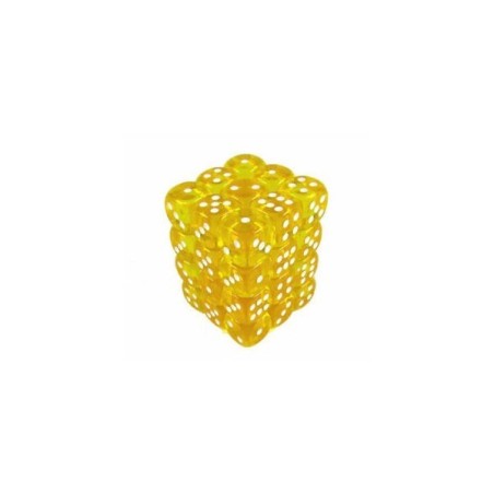 Set 36 dadi D6 12mm Translucent (giallo) CHX23802